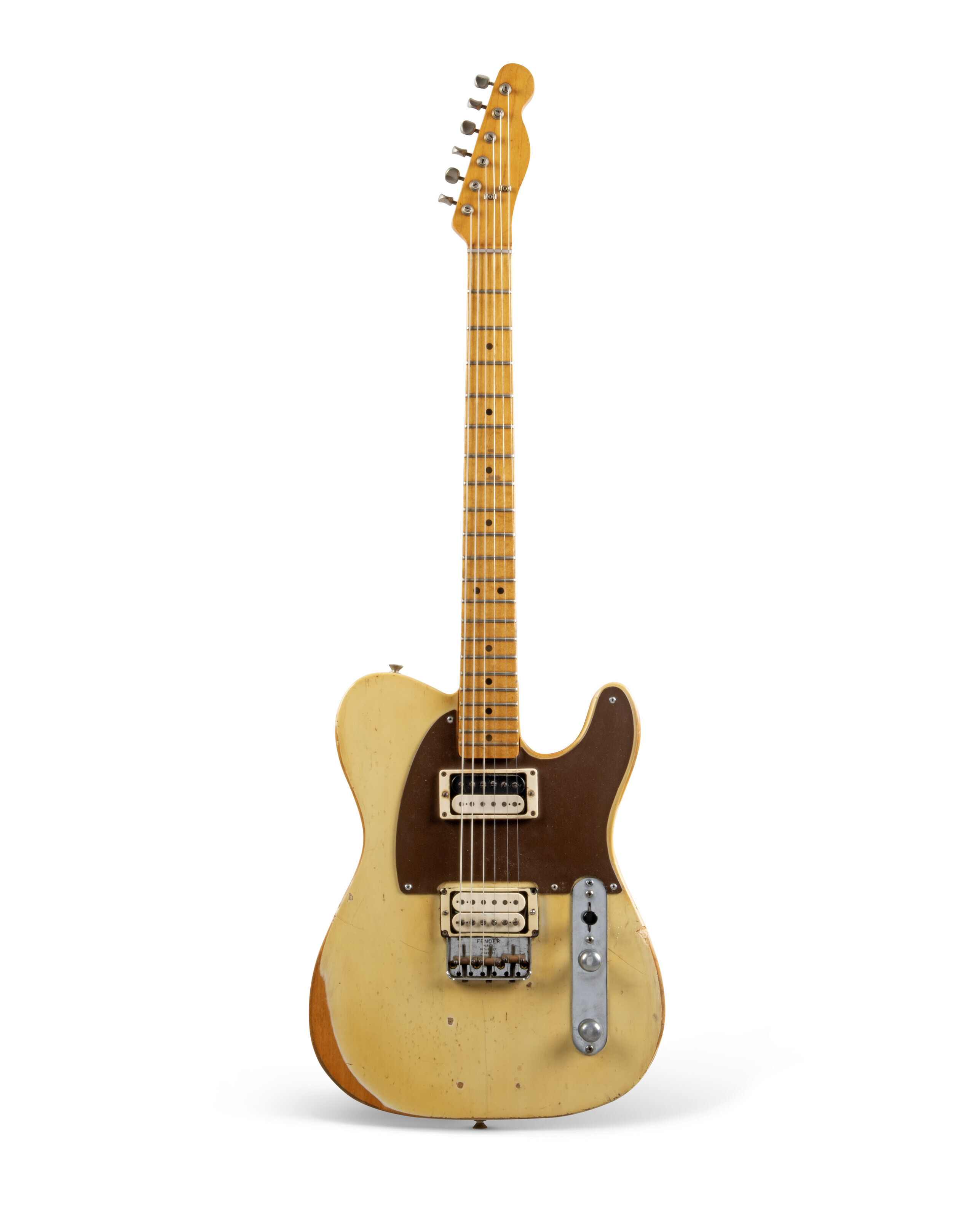 Fender Electric Instrument Company, Fullerton, California, 1956 and later. A solid-body electric guitar, known as the Tele-Gib, offered in Jeff Beck: The Guitar Collection on 22 January 2025 at Christie's in London