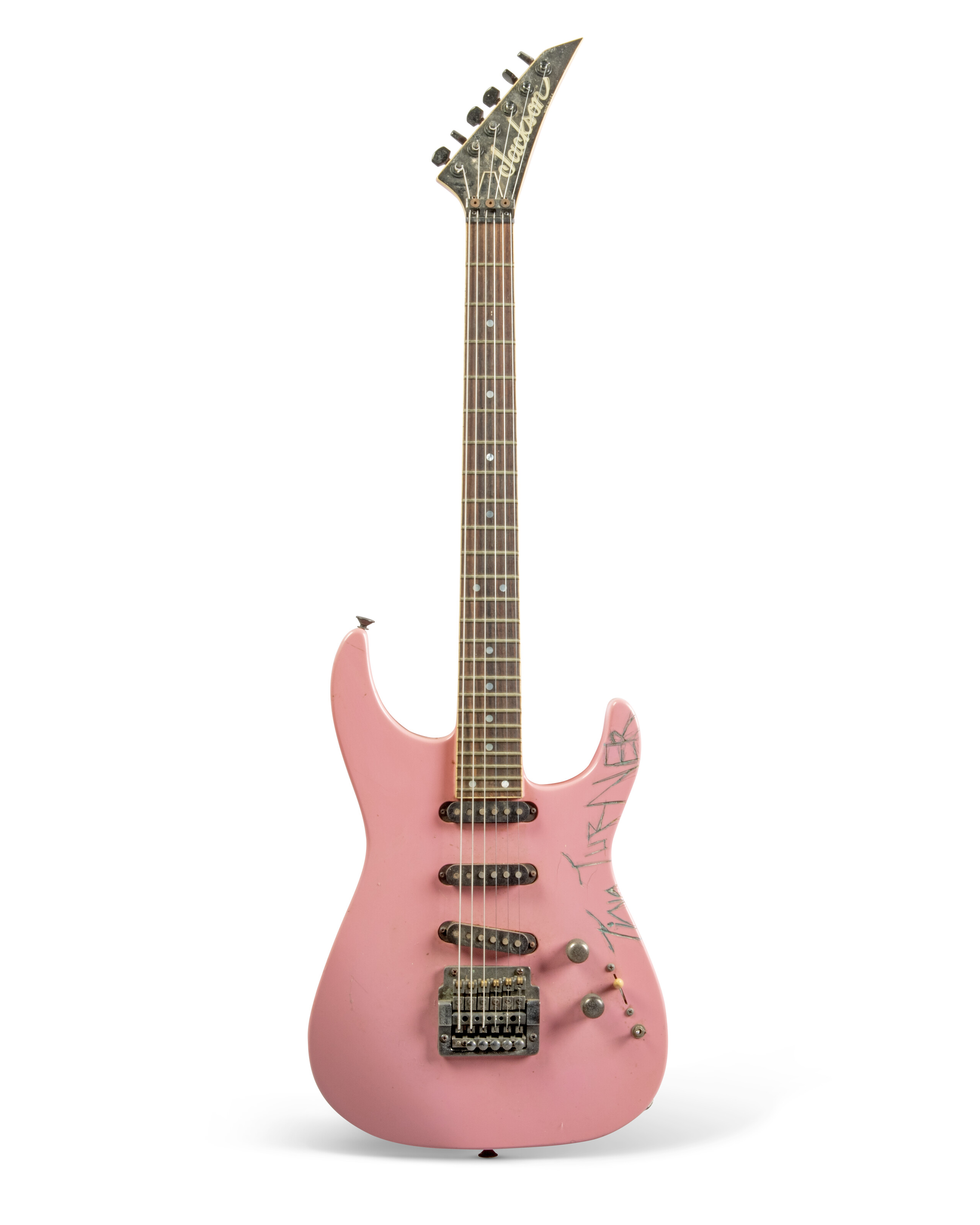 Jackson, Glendora, California, 1983. A solid-body electric guitar, Soloist, signed by Tina Turner, offered in Jeff Beck: The Guitar Collection on 22 January 2025 at Christie's in London