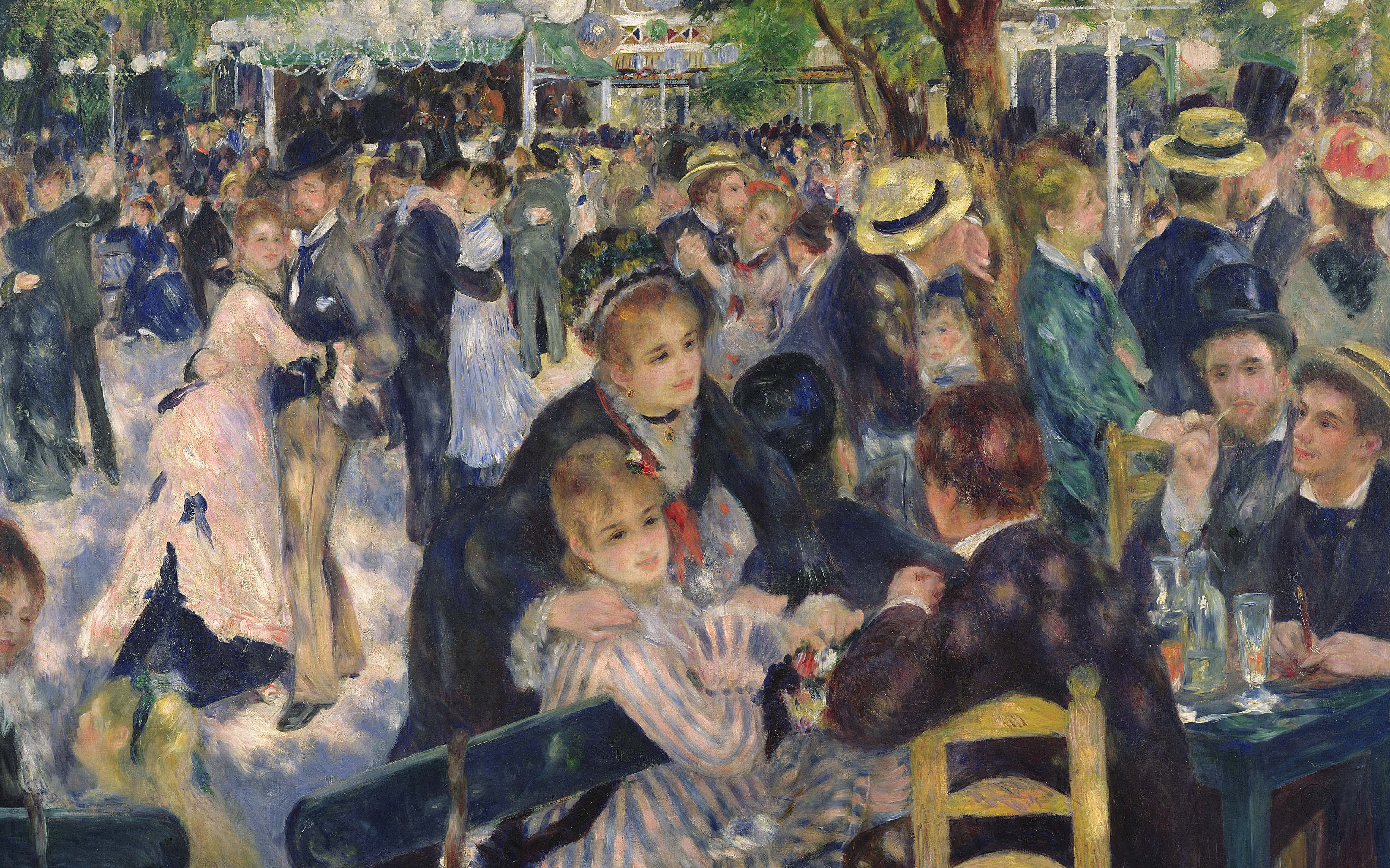 Auguste Renoir, Bal du moulin de la Galette, 1876 (detail), Musee d'Orsay, Paris